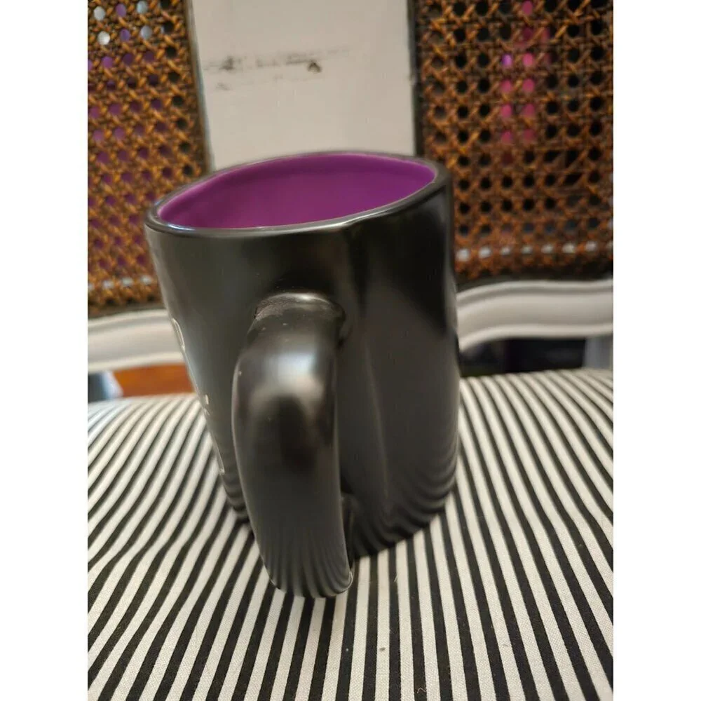 NWT Rae Dunn Halloween Drink Up Witches Coffee Mug Purple Interior